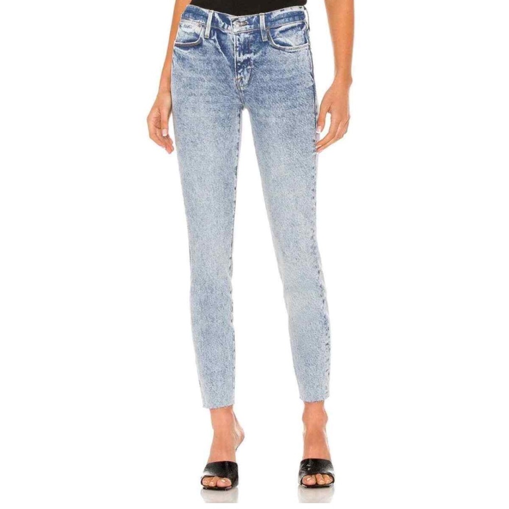 NWT Frame Le High Skinny Crop Raw edge hem Jeans sz 27